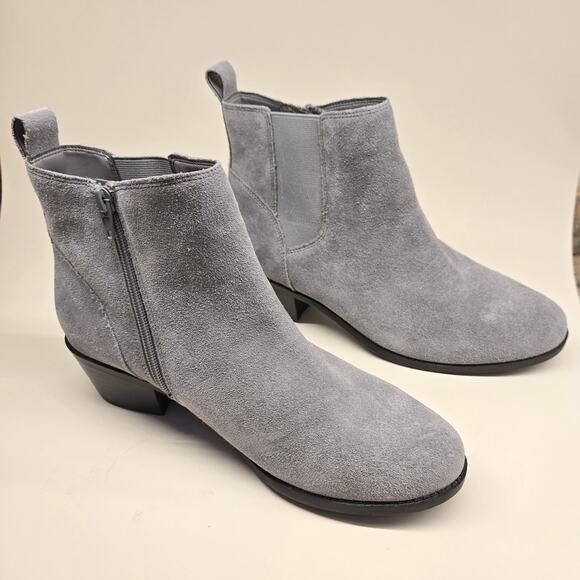 Vionic Roseland Size 10 W Slate Gray Water-Repellent Suede Chelsea Ankle Boot - Picture 3 of 11